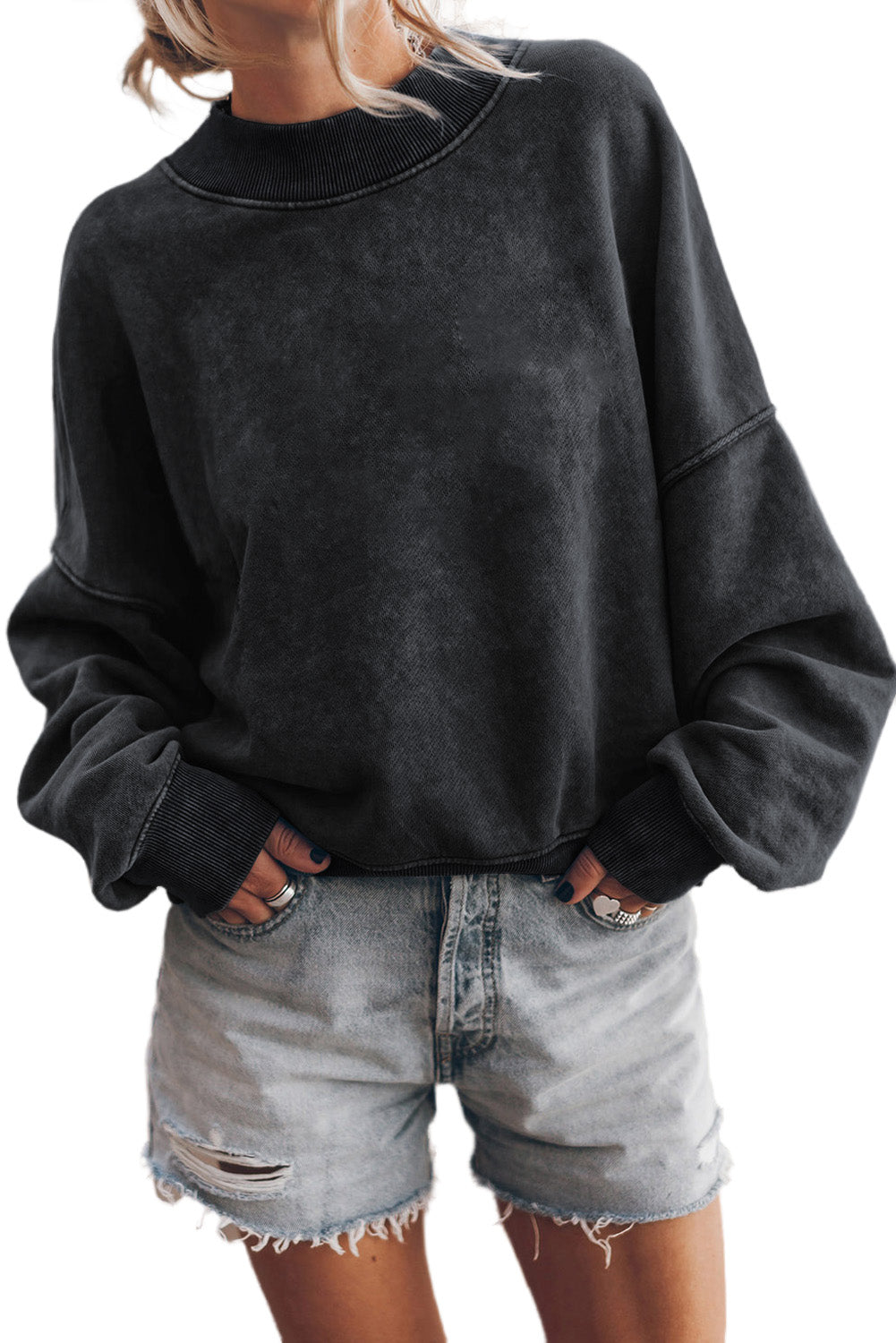 Alize Stone Washed Oversized Sweatshirt