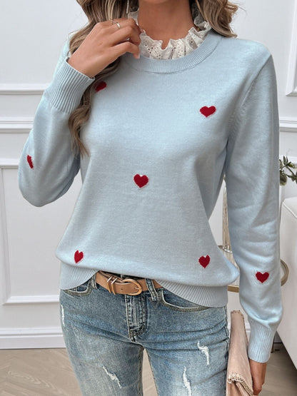 Princess of Hearts Lace Collar Sweater