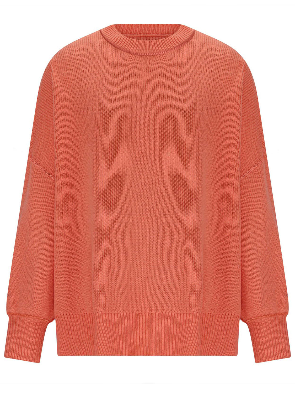 Hemlock Haze Reverse Seam Side Slit Sweater