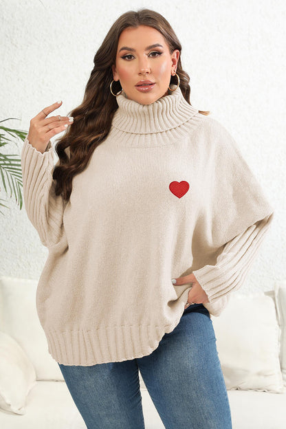 Tell-Tale Heart Plus Size Turtle Neck Sweater