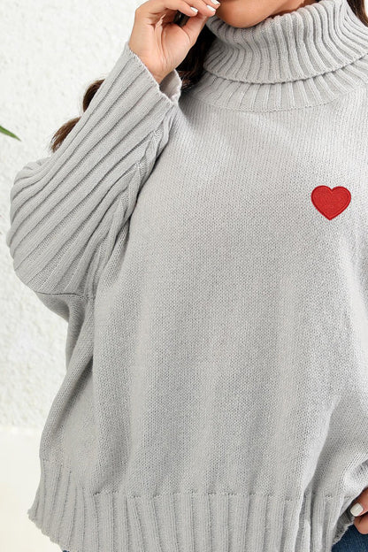 Tell-Tale Heart Plus Size Turtle Neck Sweater