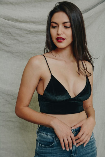 Vision in Velvet Longline Bralette