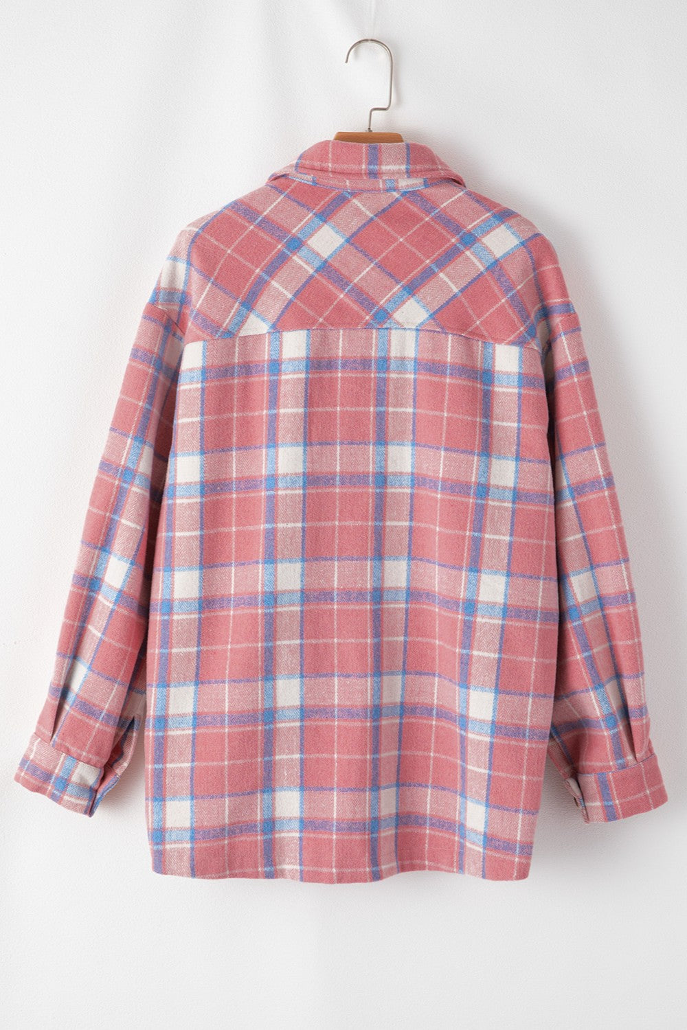 Rustling Lore Plaid Button Up Long Sleeve Shacket