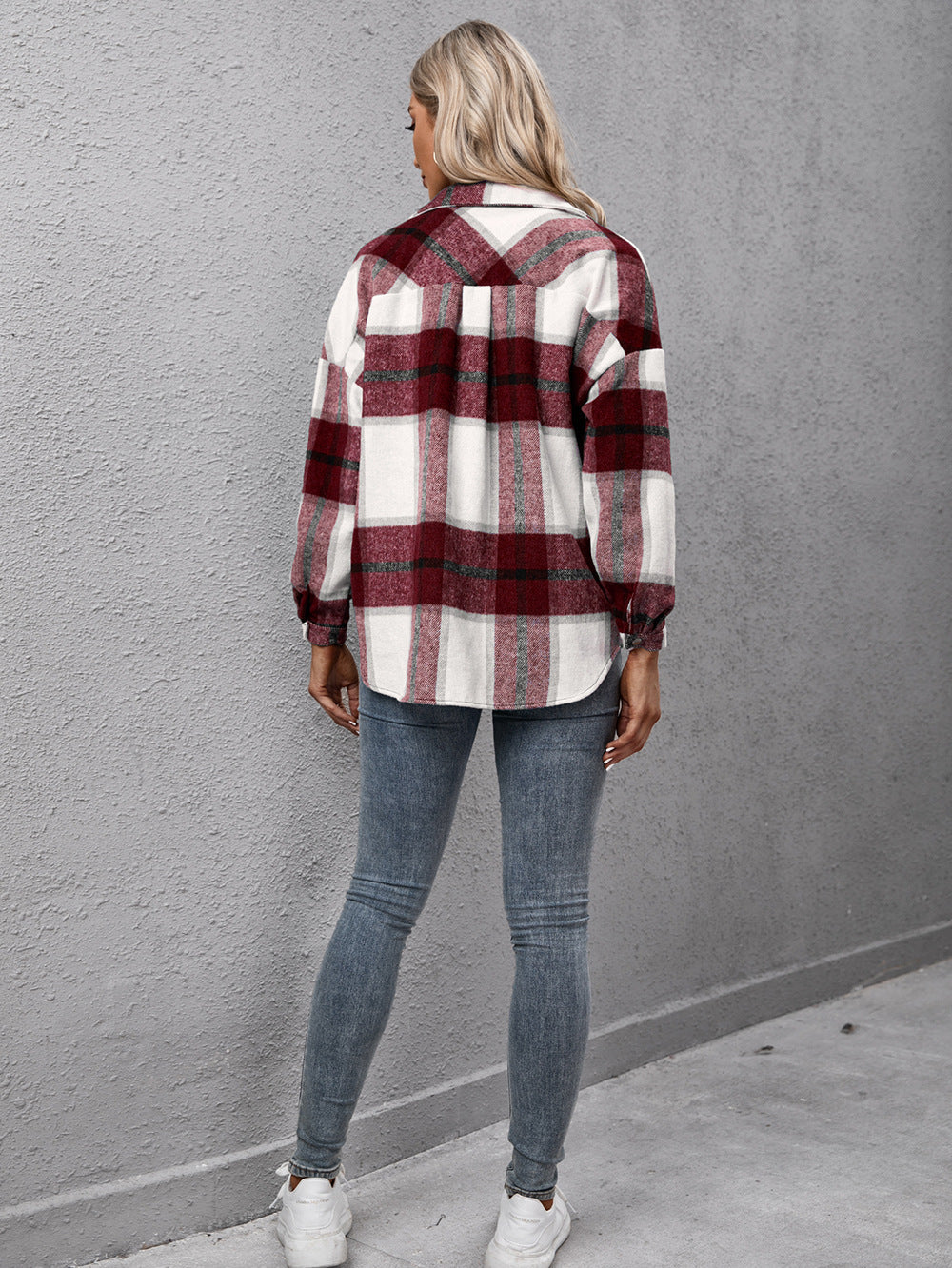 Mystical Meadow Plaid Long Sleeve Shirt Jacket