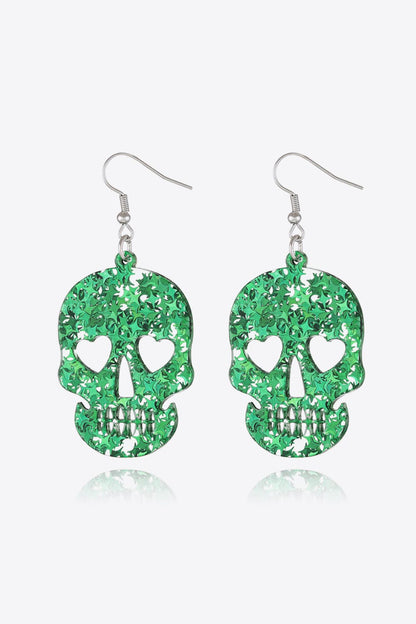 The Joyful Dead Skull Drop Earrings