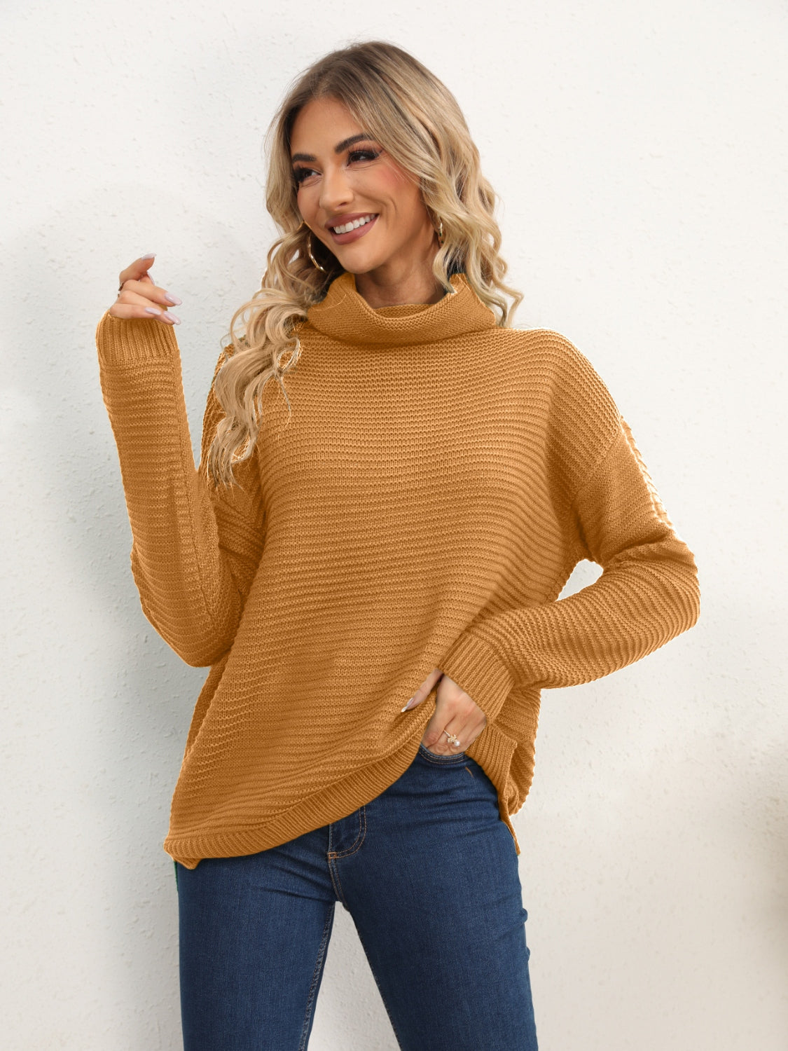 Wild Willa Turtleneck Classic Silhouette Sweater