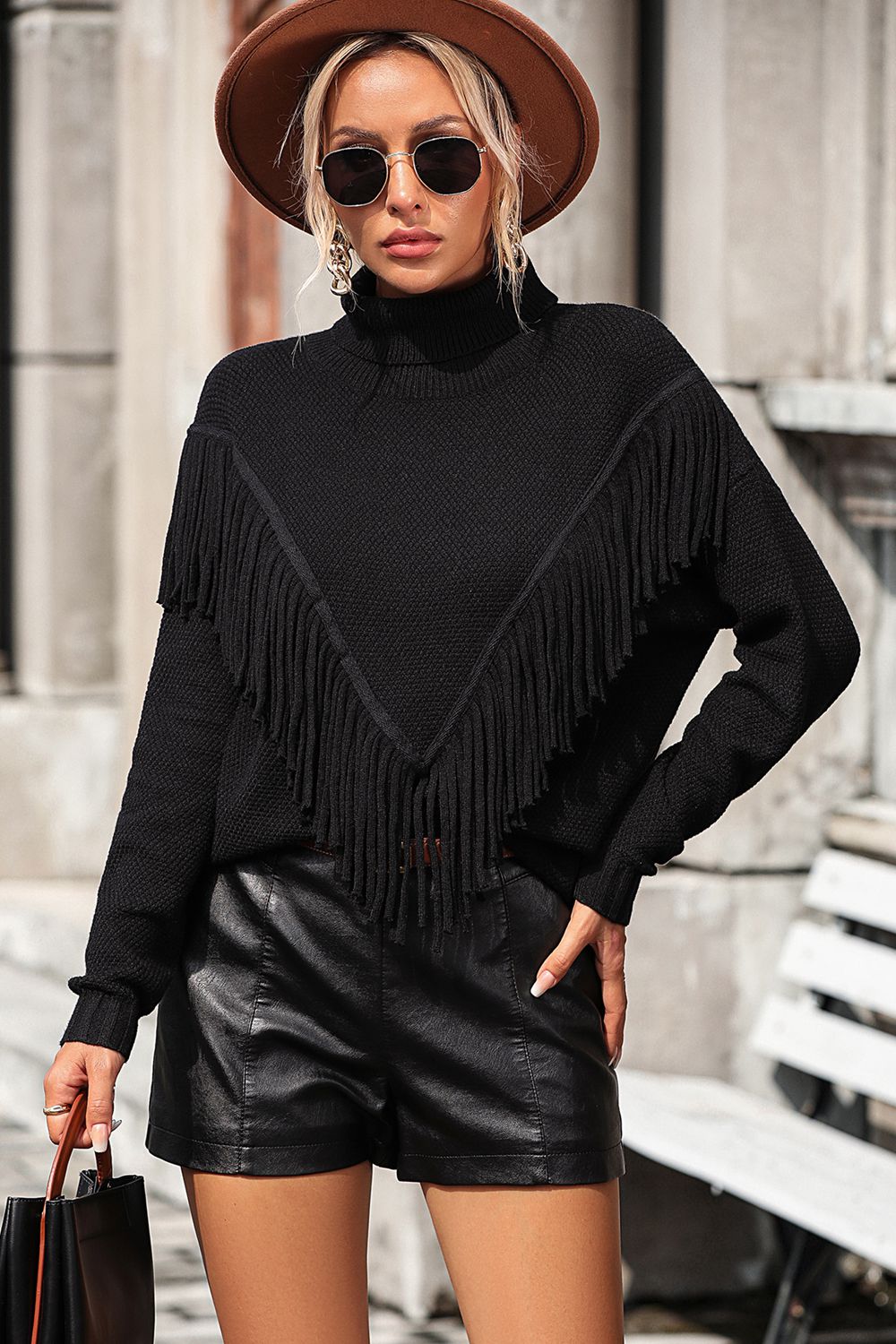 Can't Stop Me Tassel Front Long Sleeve Sweater