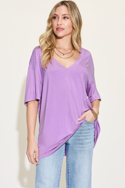 Luxe Lullaby Bamboo Ultra Silky V-Neck T-Shirt