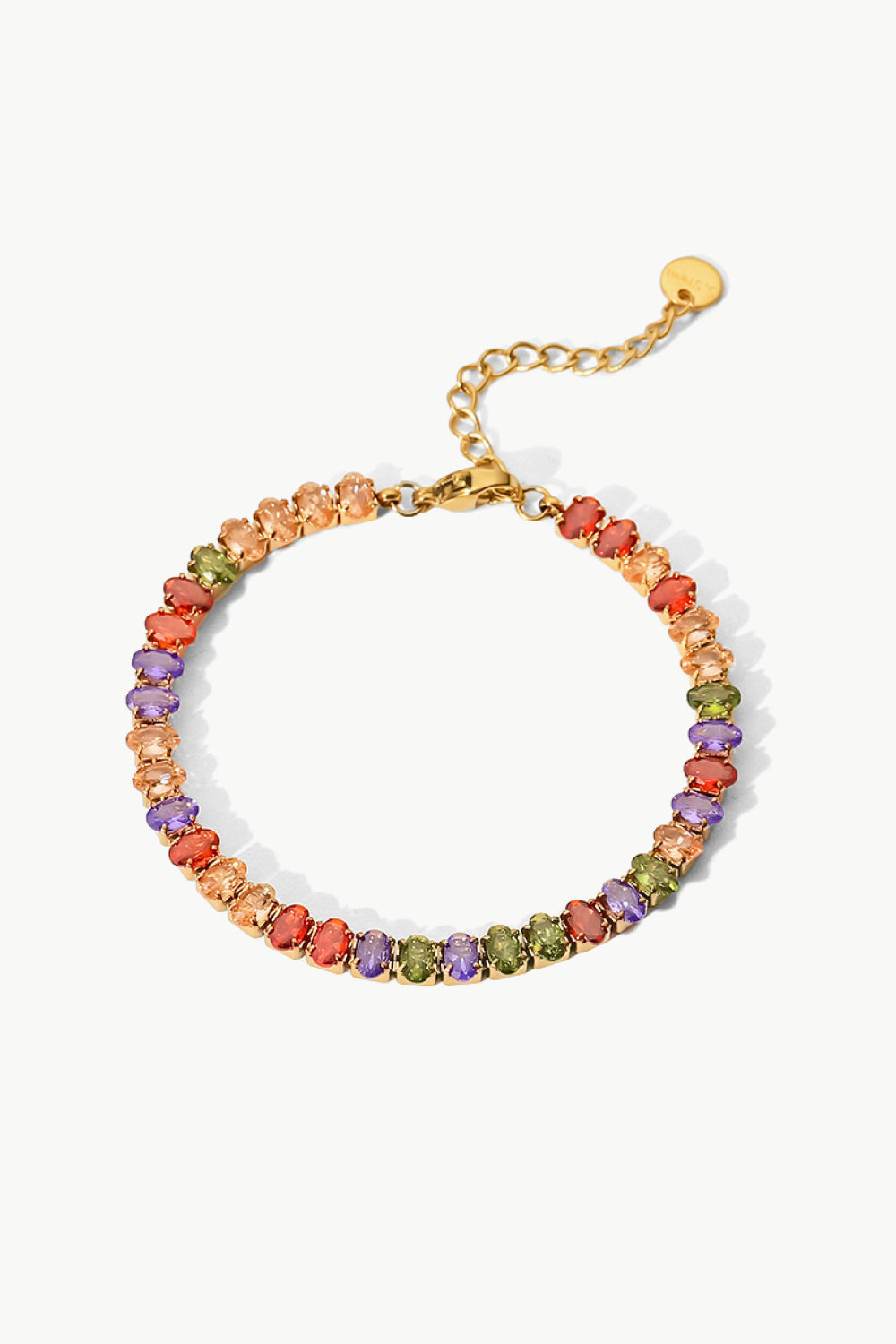 Alice's Enchanted Gemstones 18K Gold Plated Multicolored Bracelet