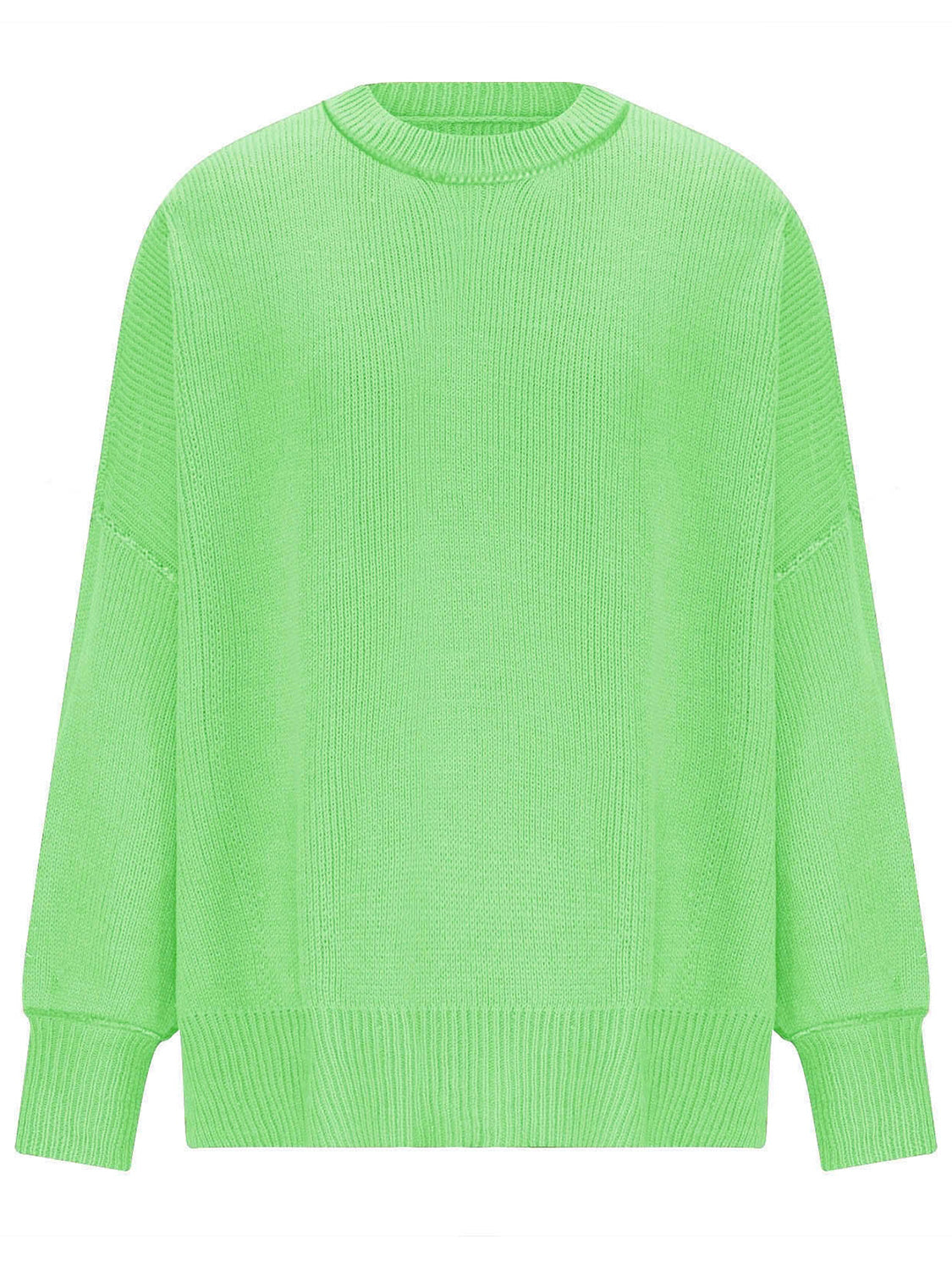 Hemlock Haze Reverse Seam Side Slit Sweater