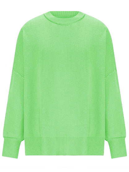 Hemlock Haze Reverse Seam Side Slit Sweater