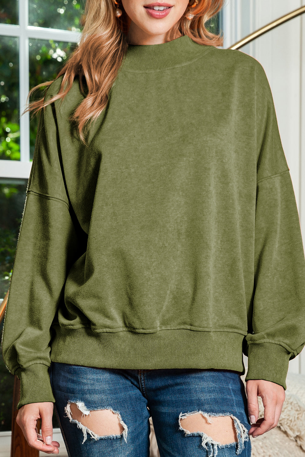 Alize Stone Washed Oversized Sweatshirt