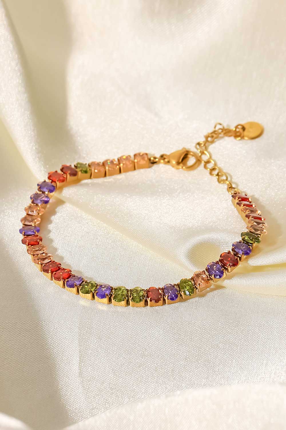 Alice's Enchanted Gemstones 18K Gold Plated Multicolored Bracelet