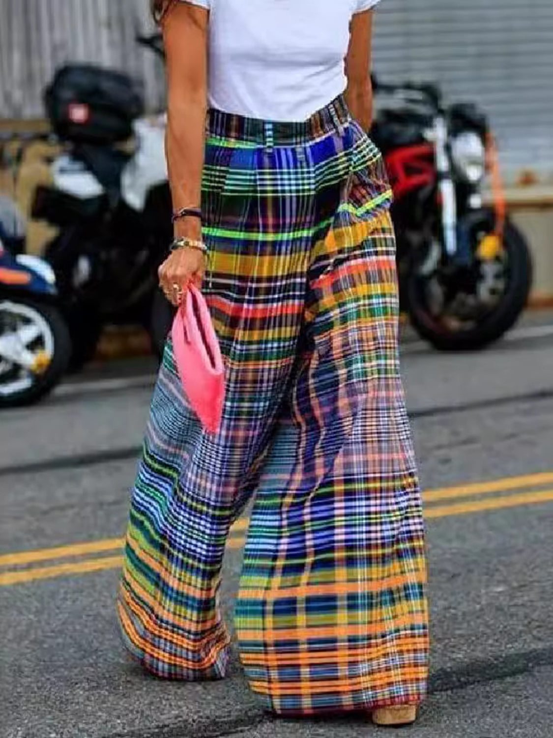 Mirthful Musings Plaid Extra Wide Leg Pants