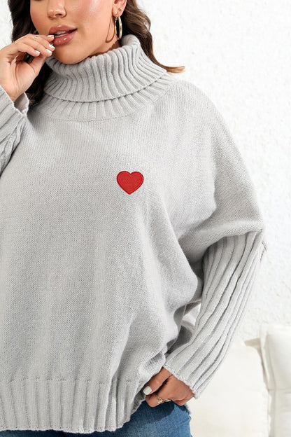 Tell-Tale Heart Plus Size Turtle Neck Sweater