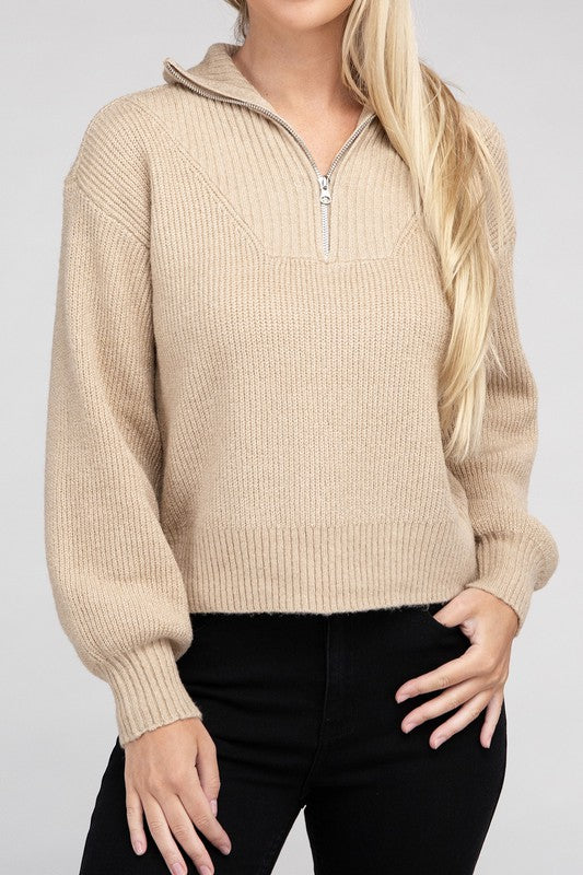 Fables And Frost Easy-Wear Half-Zip Sweater