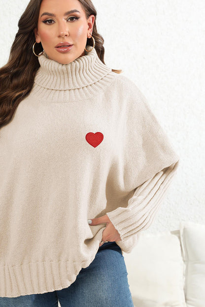 Tell-Tale Heart Plus Size Turtle Neck Sweater