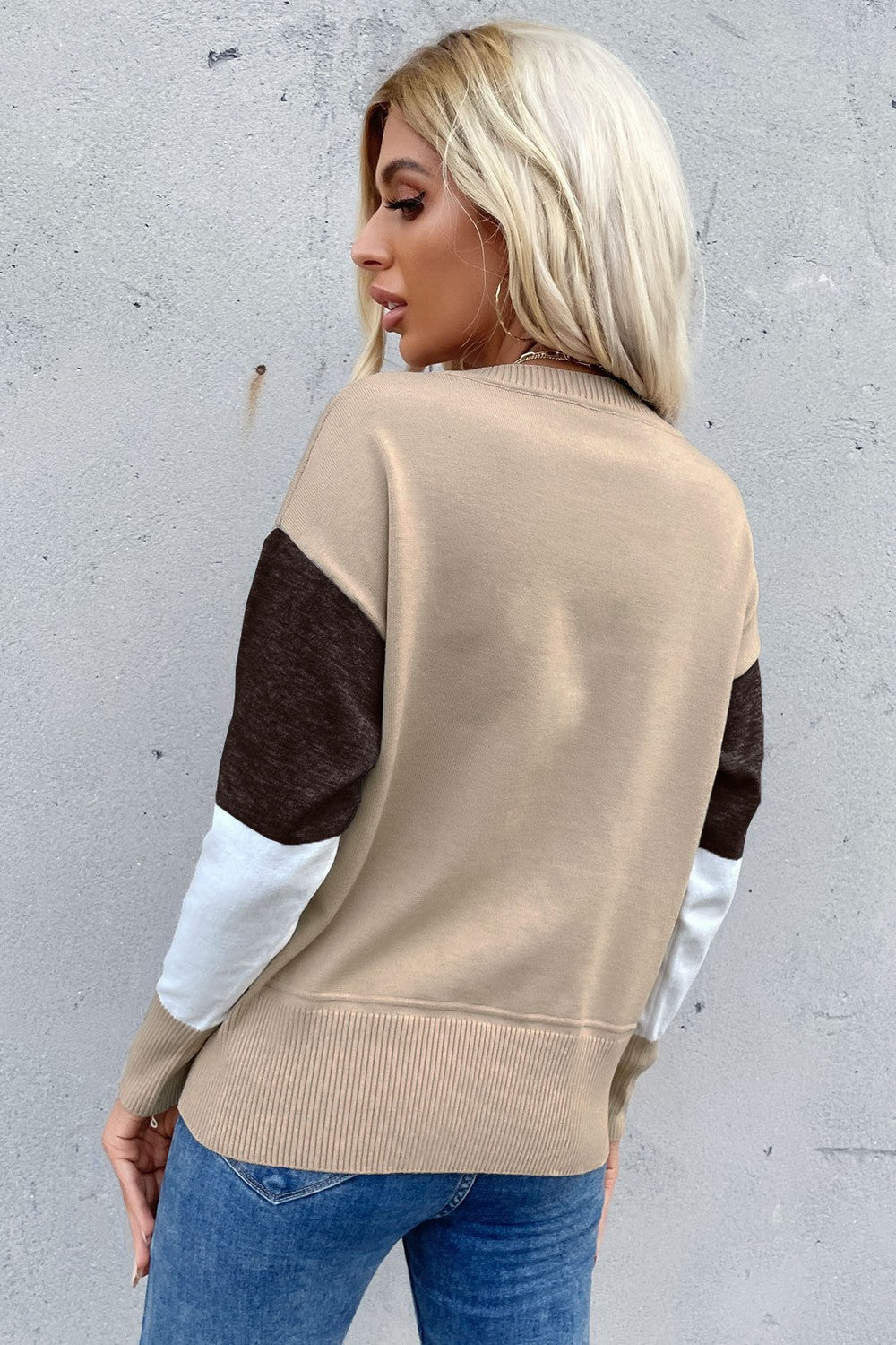 Tea Party Tiers Color Block Pullover Sweater