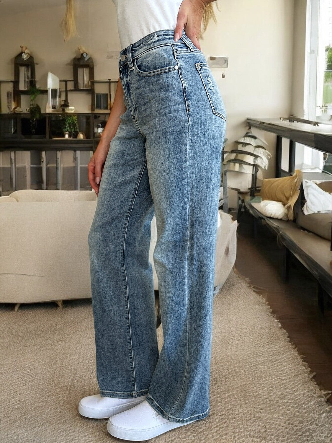 Capstone High Waist Wide Leg Jeans