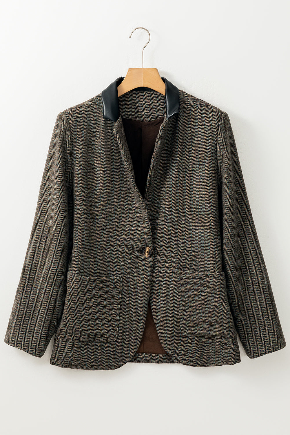 Rebel Quill Tweed Lapel Blazer Coat