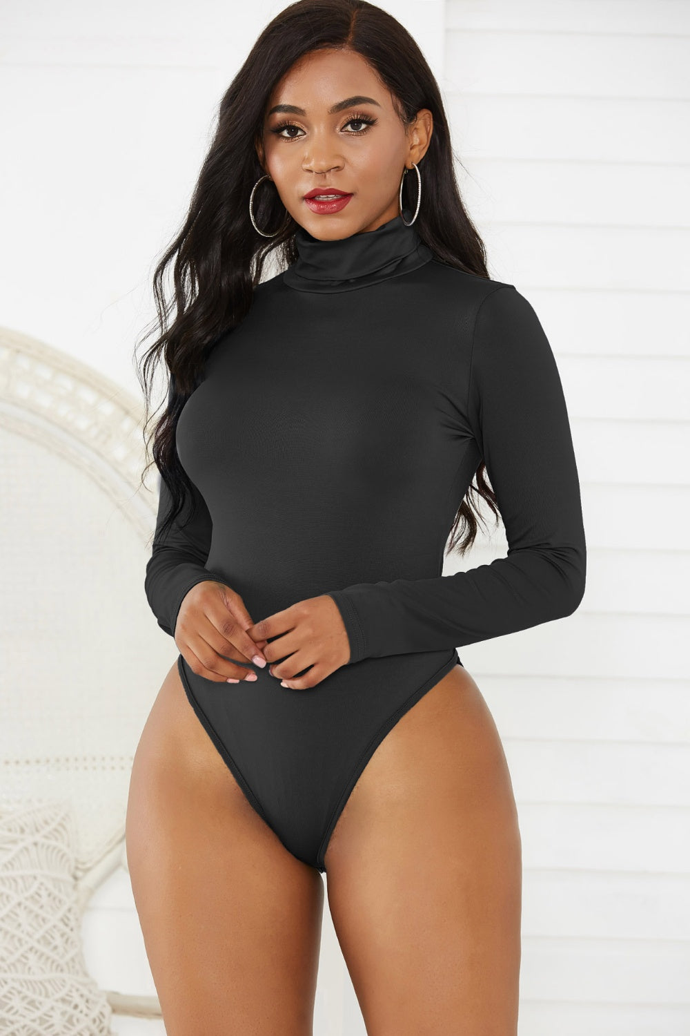 Sweet Memories Turtleneck Long Sleeve Bodysuit