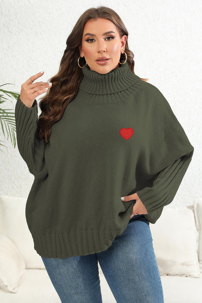 Tell-Tale Heart Plus Size Turtle Neck Sweater