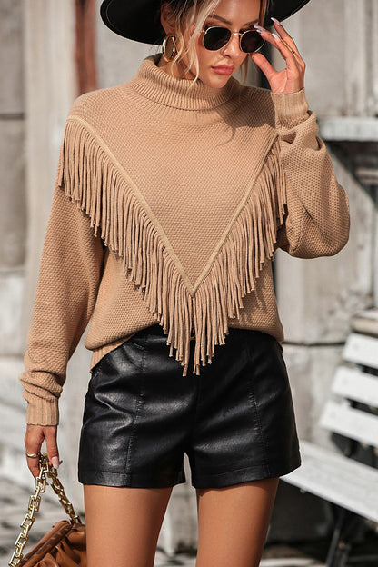 Can't Stop Me Tassel Front Long Sleeve Sweater