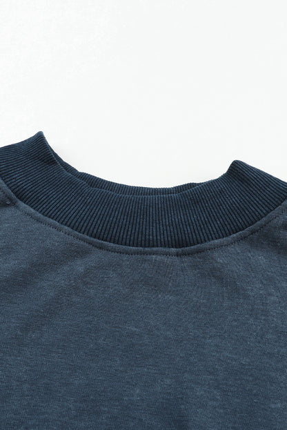 crew neck sweatshirt in indigo for women