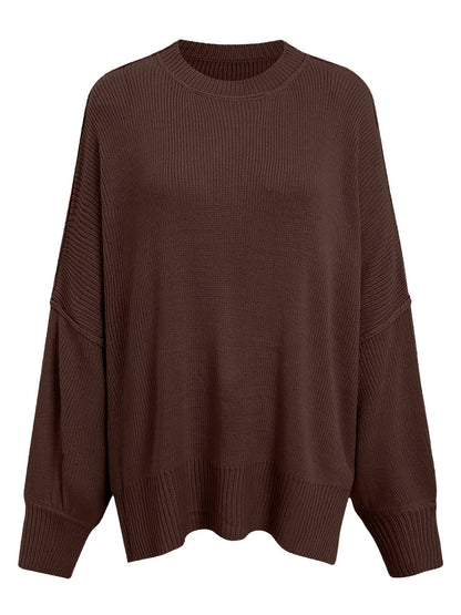 Hemlock Haze Reverse Seam Side Slit Sweater