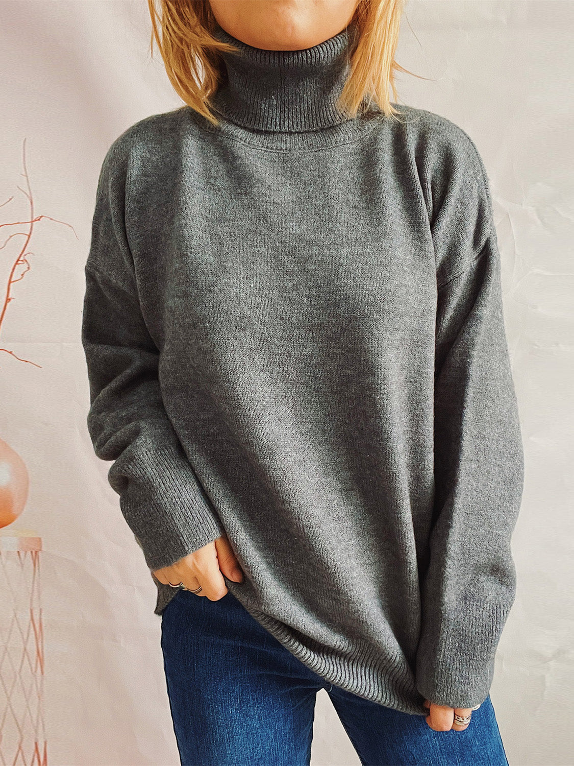 The Scholar's Snug Turtleneck Long Sleeve Sweater