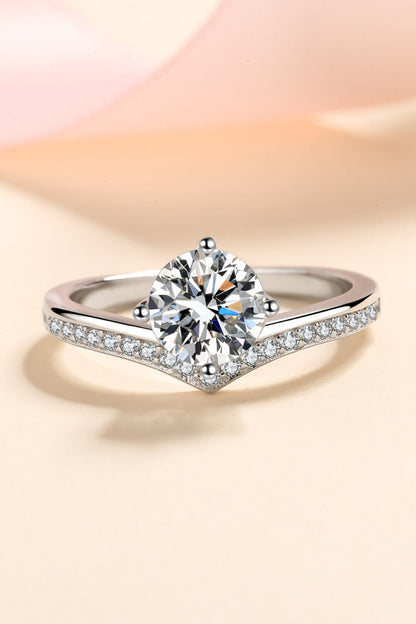 'Enigmatic Wonder' 1 Carat Moissanite Ring 925 Sterling Silver Ring