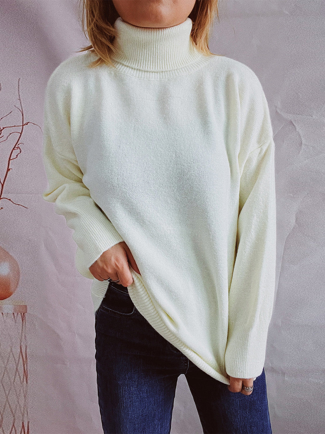 The Scholar's Snug Turtleneck Long Sleeve Sweater