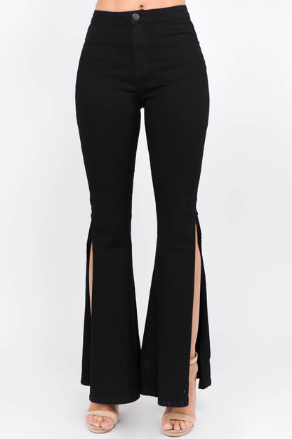 Sorceress Side Slit Flare Jeans