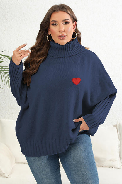 Tell-Tale Heart Plus Size Turtle Neck Sweater