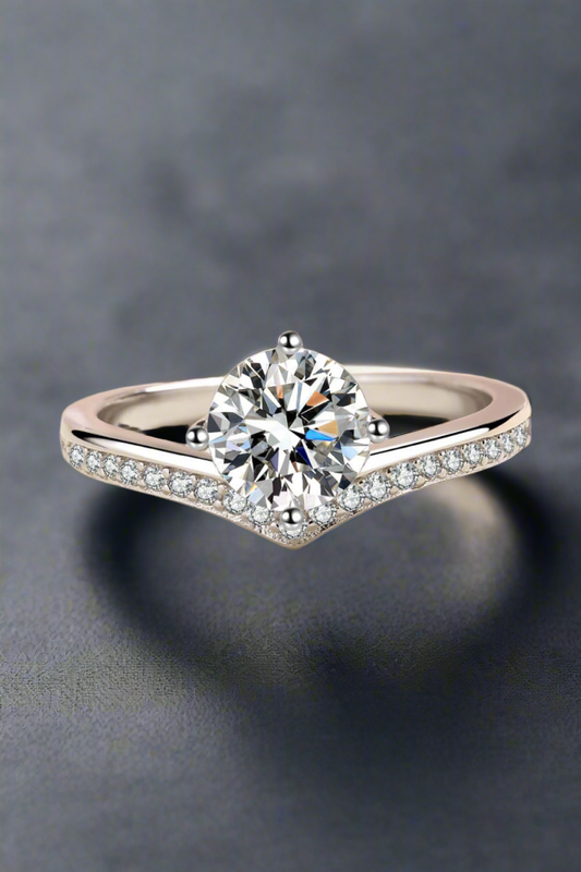 'Enigmatic Wonder' 1 Carat Moissanite Ring 925 Sterling Silver Ring