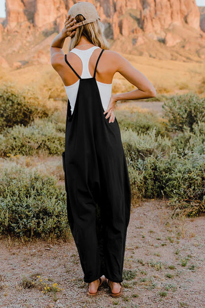 Wishing Well Wonder Jumpsuit V-Neck Sleeveless with Pockets