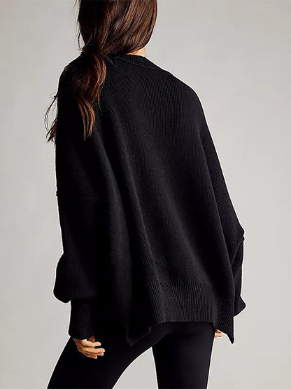 Hemlock Haze Reverse Seam Side Slit Sweater