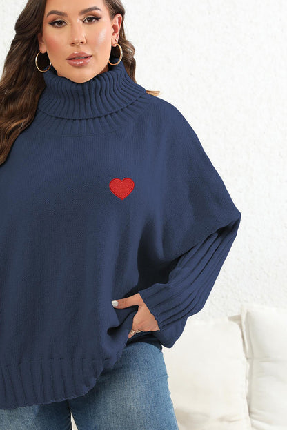 Tell-Tale Heart Plus Size Turtle Neck Sweater