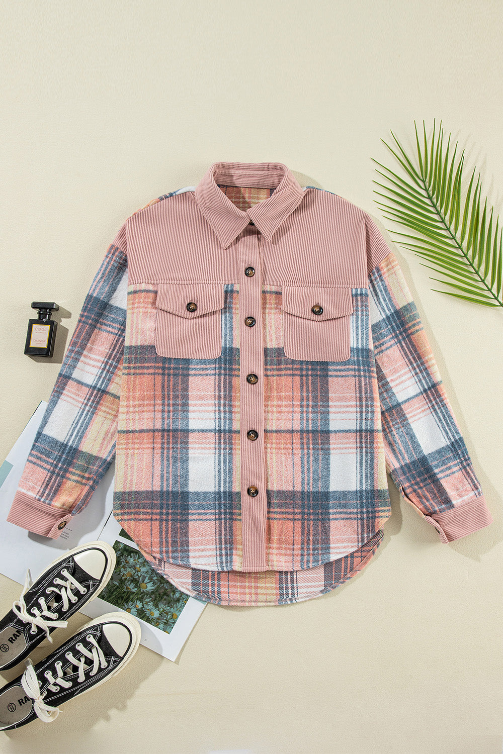 Poetic Palette Button Up Long Sleeve Shacket