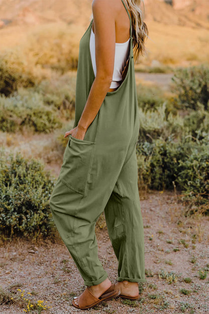 Wishing Well Wonder Jumpsuit V-Neck Sleeveless with Pockets