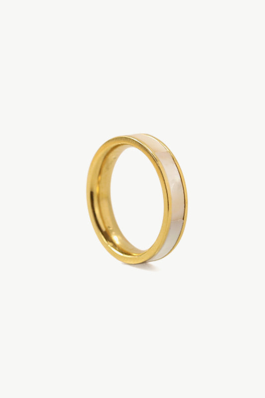 'Tidal Glow' Shell Gold-Plated Ring