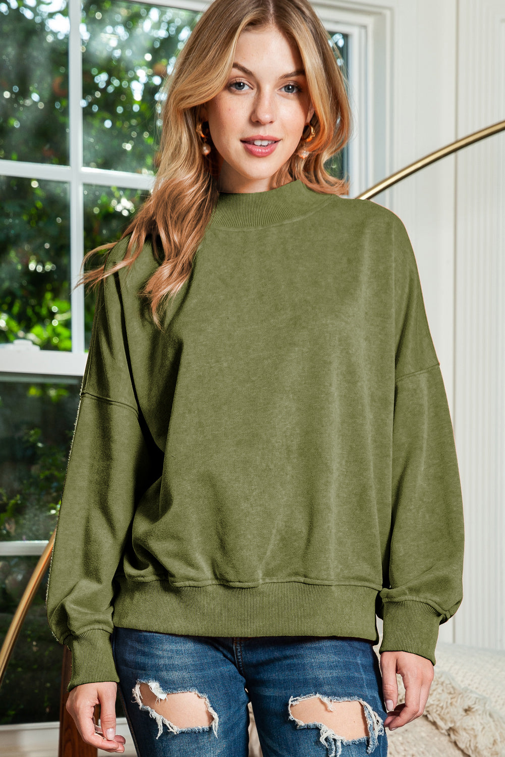 Alize Stone Washed Oversized Sweatshirt