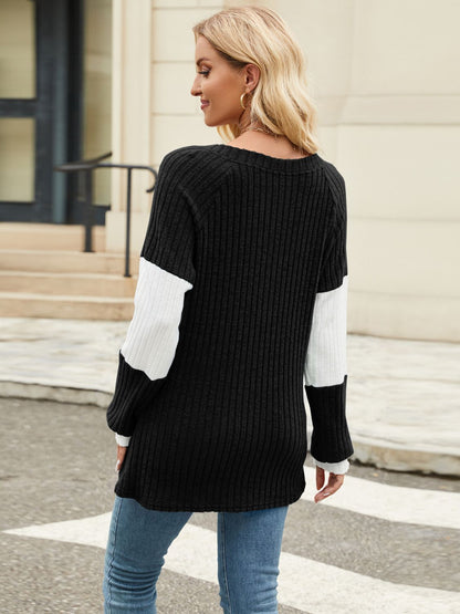 Archive Knit Bold Stripe V-Neck Sweater