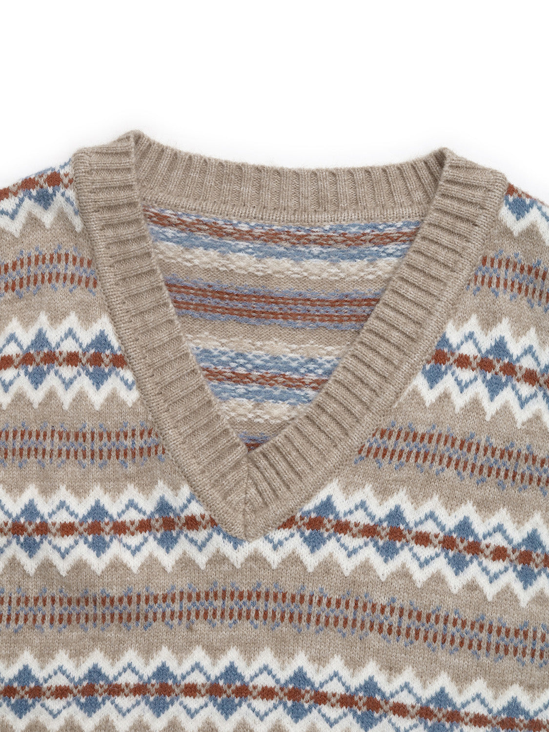 Fair Isle Charm V-Neck Sweater Vest