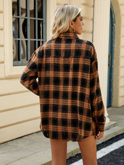 Ciderwood Plaid Button Up Long Sleeve Shirt