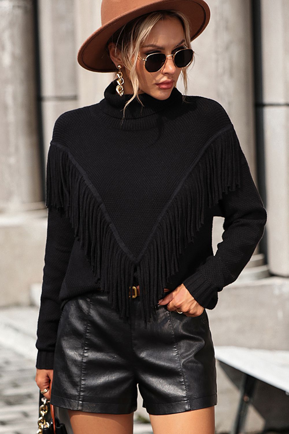 Can't Stop Me Tassel Front Long Sleeve Sweater