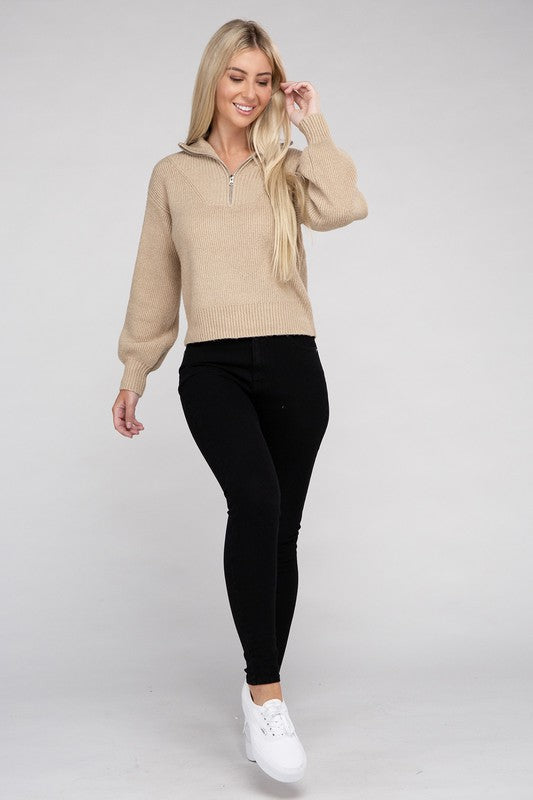 Fables And Frost Easy-Wear Half-Zip Sweater