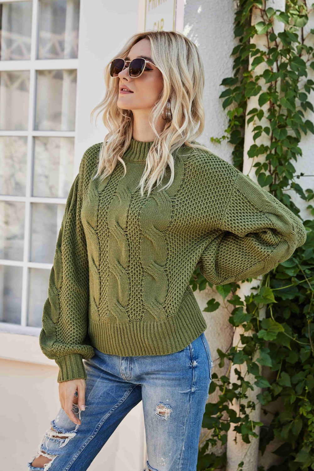 Cedar Spell Knit Cabled Fall Sweater