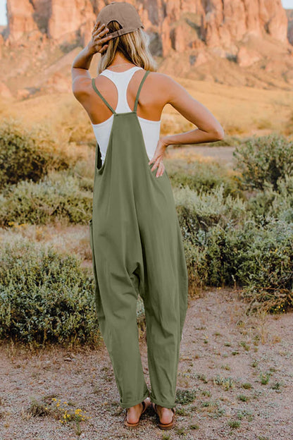 Wishing Well Wonder Jumpsuit V-Neck Sleeveless with Pockets