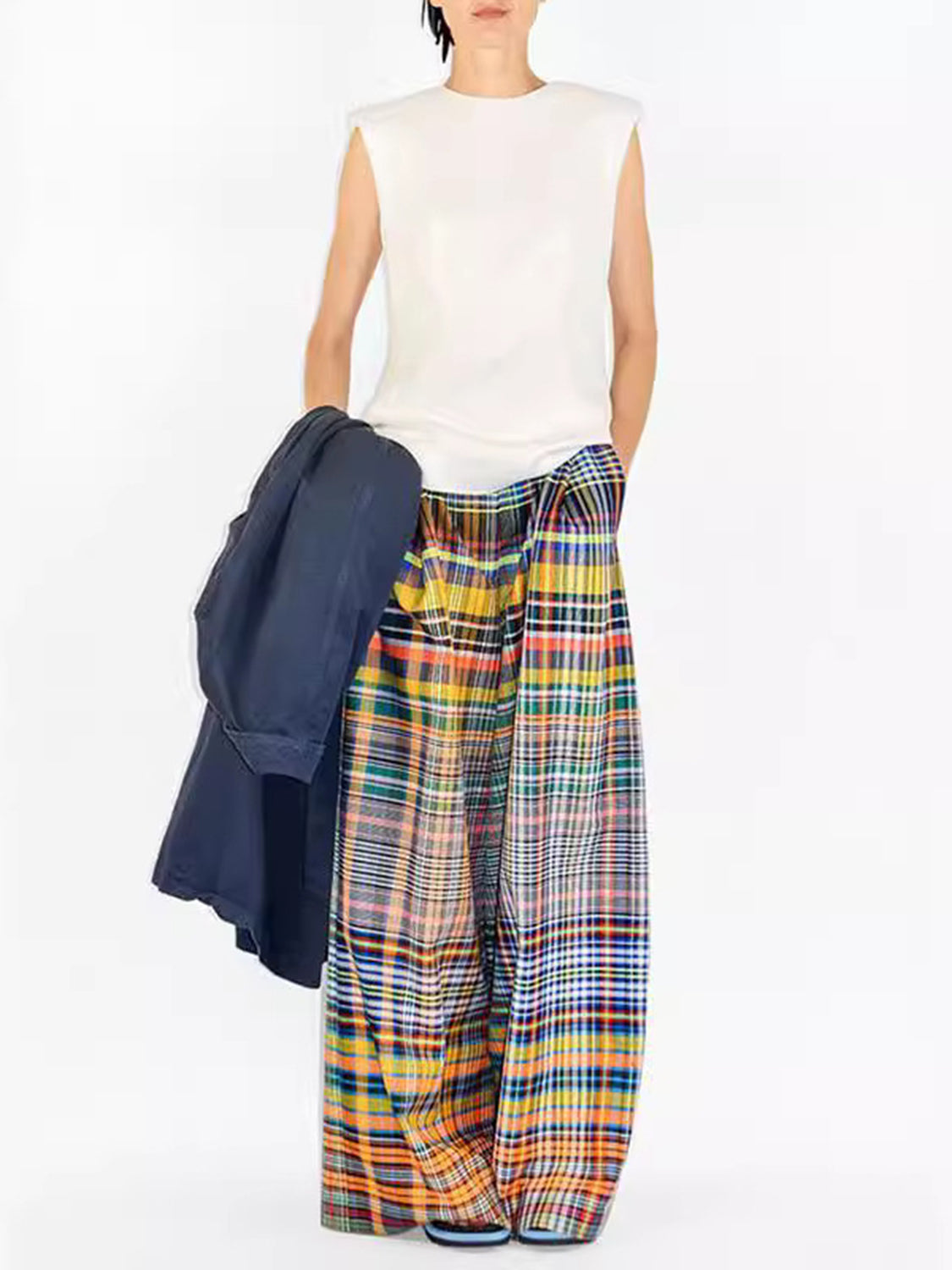 Mirthful Musings Plaid Extra Wide Leg Pants